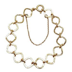 18K Yellow Gold Square-Link Chain Bracelet #22808